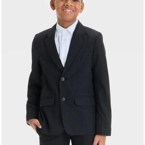 NEW Cat & Jack Blazer Classic Suit Jacket Wedding Black Blazer Boys Size 5